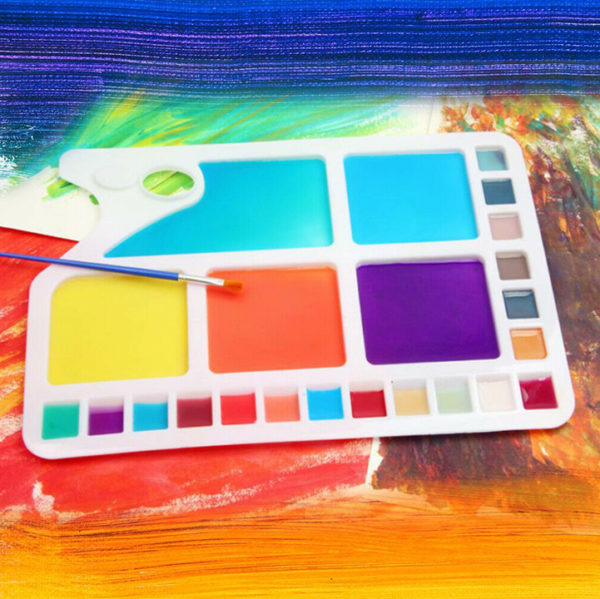 plastic rectangle paint palette