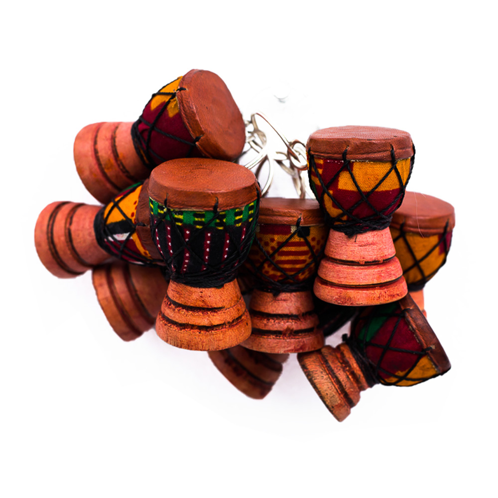 Key Holder from Ghana Details about   Colorful African Drum Key Chain 