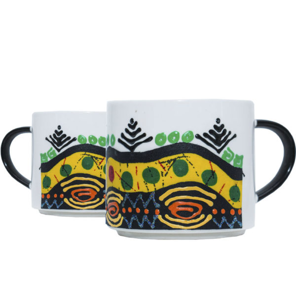 Yellow Handcrafted African Coffee Mugs