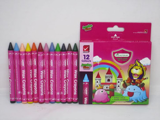 DHAS 12 Color Super Jumbo Crayons 