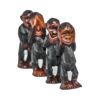 4-Wise Monkeys Wooden Sculpts