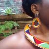 Ladies Maasai Beaded Round Earrings