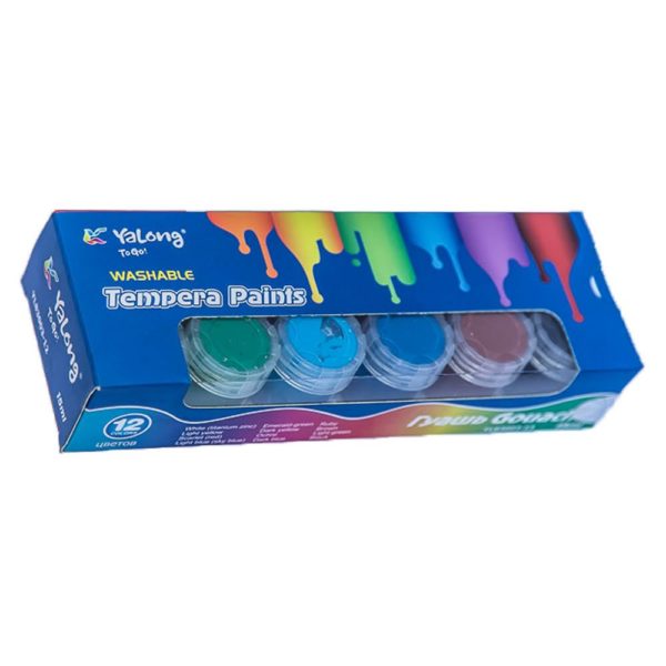 Buy this Yalong 12pcs Washable Tempera Paints here at our online art store as well as other art supplies and enjoy nationwide doorstep delivery across Nigeria at lowest rates.