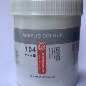 1200ml Shello Artist Series Acrylic Color - Titanium White