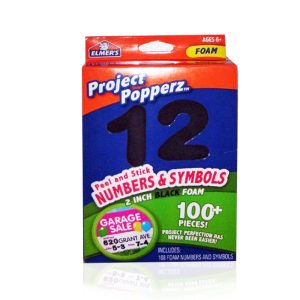 Elmer's Project Popperz Peel & Stick numbers and Symbols Foam