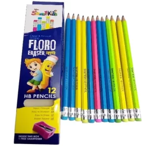 SmartKids Floro Eraser Tipped 12pcs HB Pencils